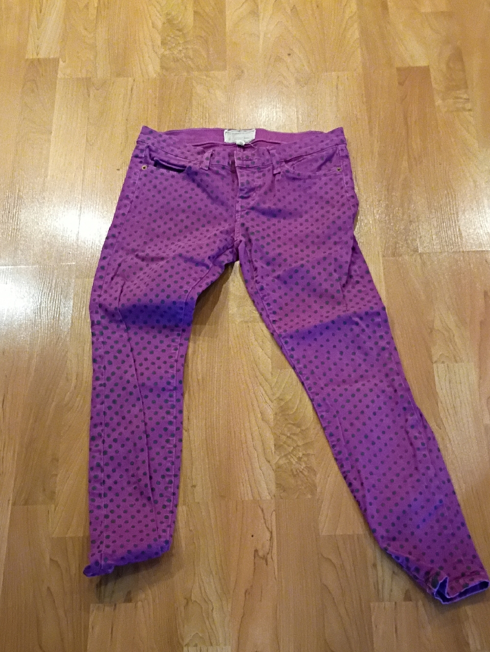 Current/Elliott Purple Jeans with Black Trim
